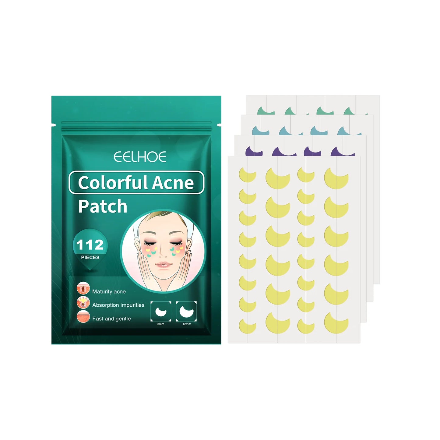 EELHOE Salicylic Acid Acne Patches 112pcs | Pimple Stickers