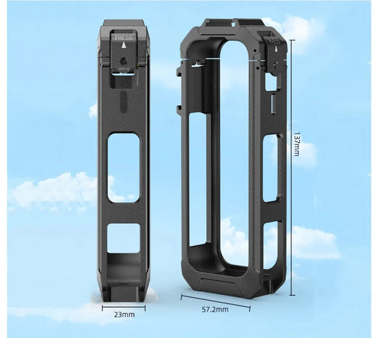 PC Cage Frame for Insta360 X5 | Cold Shoe Quick Release Camera Cage Frame Oasis Select