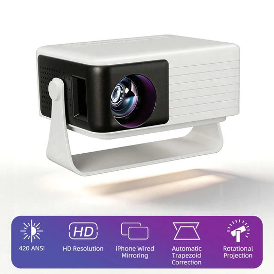 AUN Y3 Mini Projector 1080P HDMI iPhone Mirror Home Theater Peaceful Pleasures Health and Wellness
