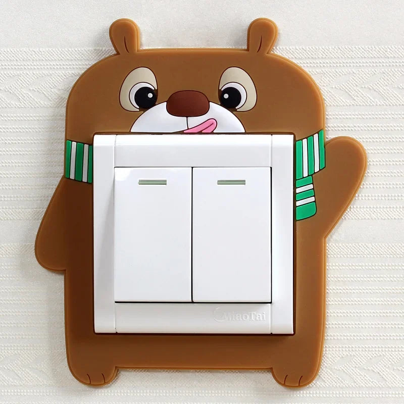 Children Bedroom Switch Stickers Home Decoration Luminous Silicone