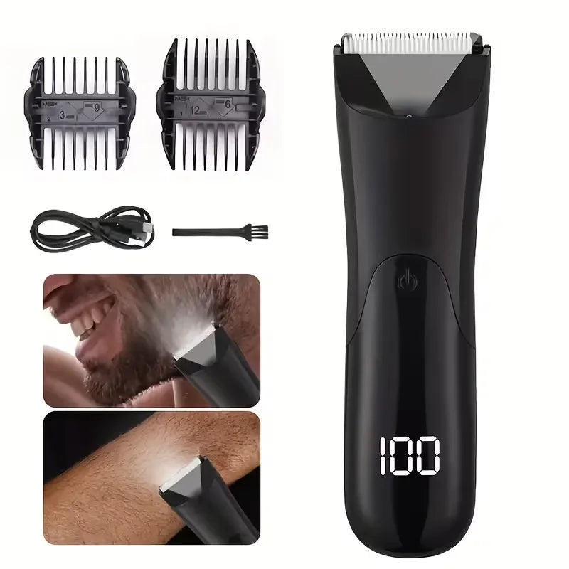 Men's All-In-One Electric Body Hair Trimmer & Beard Shaver