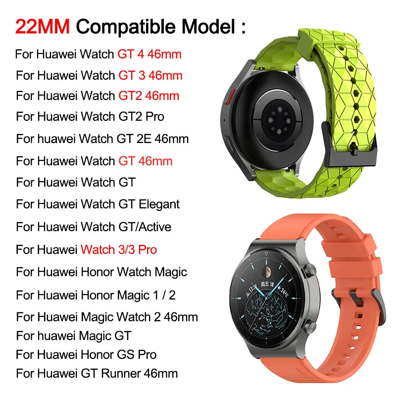 22mm Silicone Watch Band for Huawei GT2 Pro GT3 Samsung Peaceful Pleasures Health and Wellness