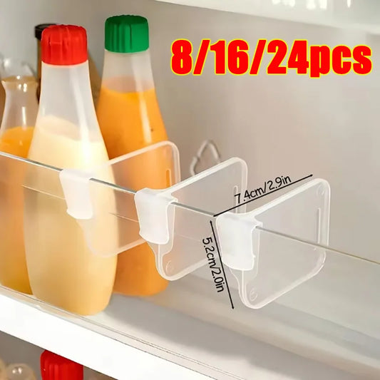Clear Adjustable Refrigerator Organizer Dividers – 8/16/24 Pack Fridge Organizer Dividers Peaceful Pleasures Health and Wellness