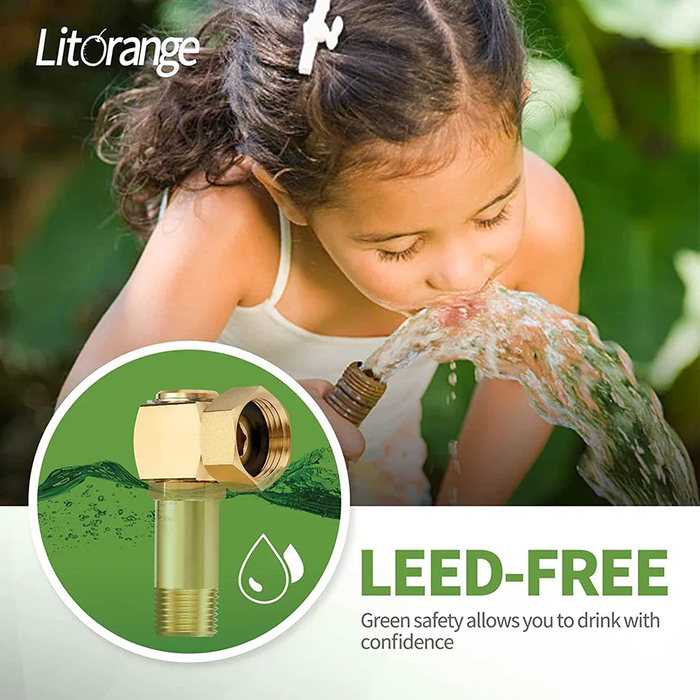 Brass Garden Hose Adapter – Swivel Connector, Easy Install Peaceful Pleasures Health and Wellness