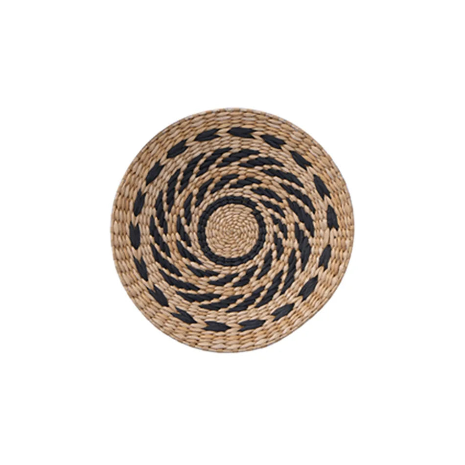 Boho Hand Woven Rattan Wall Basket | Farmhouse Decor