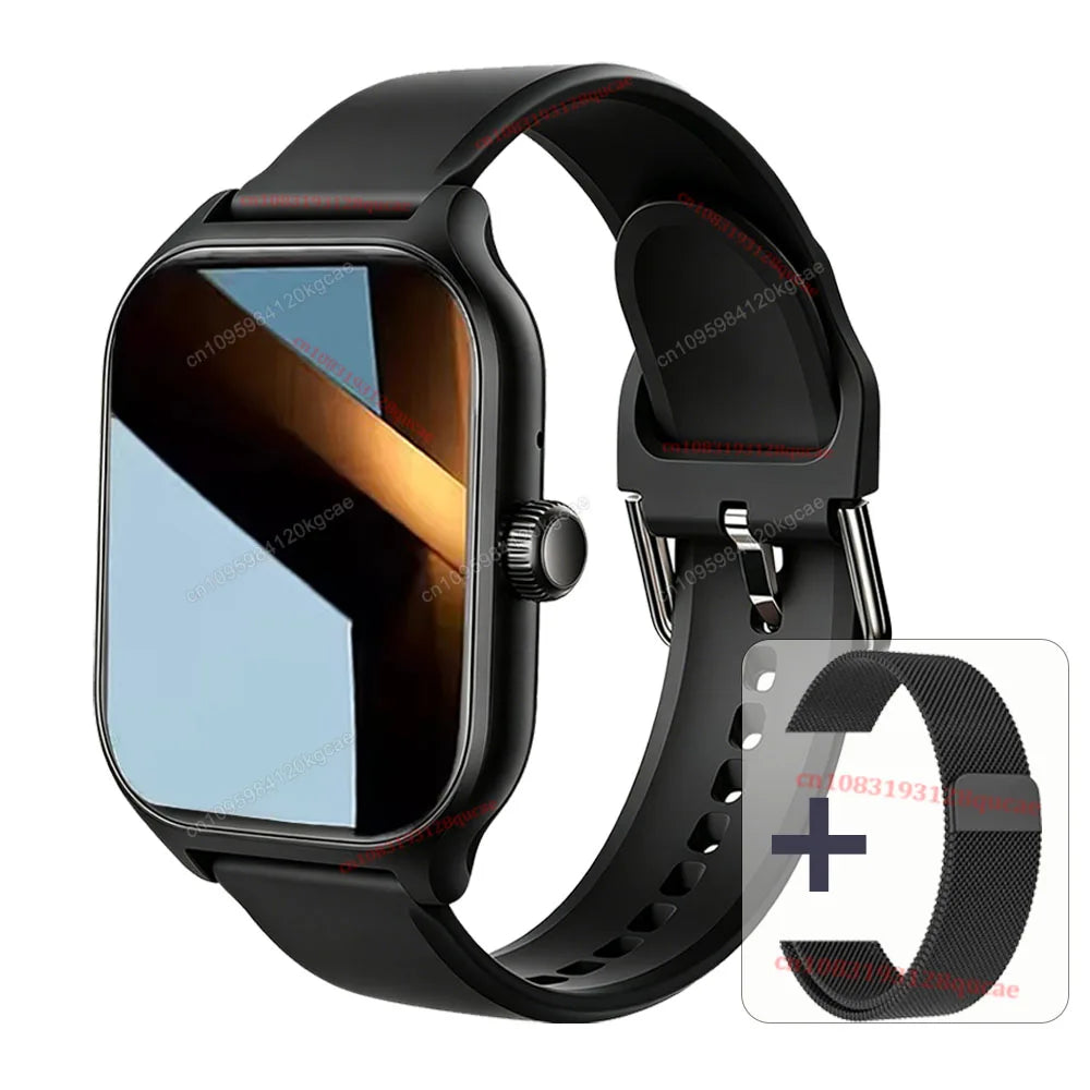 2026 New Smart Watch for Men Women Gift Full Touch Screen Sport Fitness Watch Bluetooth Call Electronics Digital Smartwatch Hw12 Peaceful Pleasures Health and Wellness Black Milan B