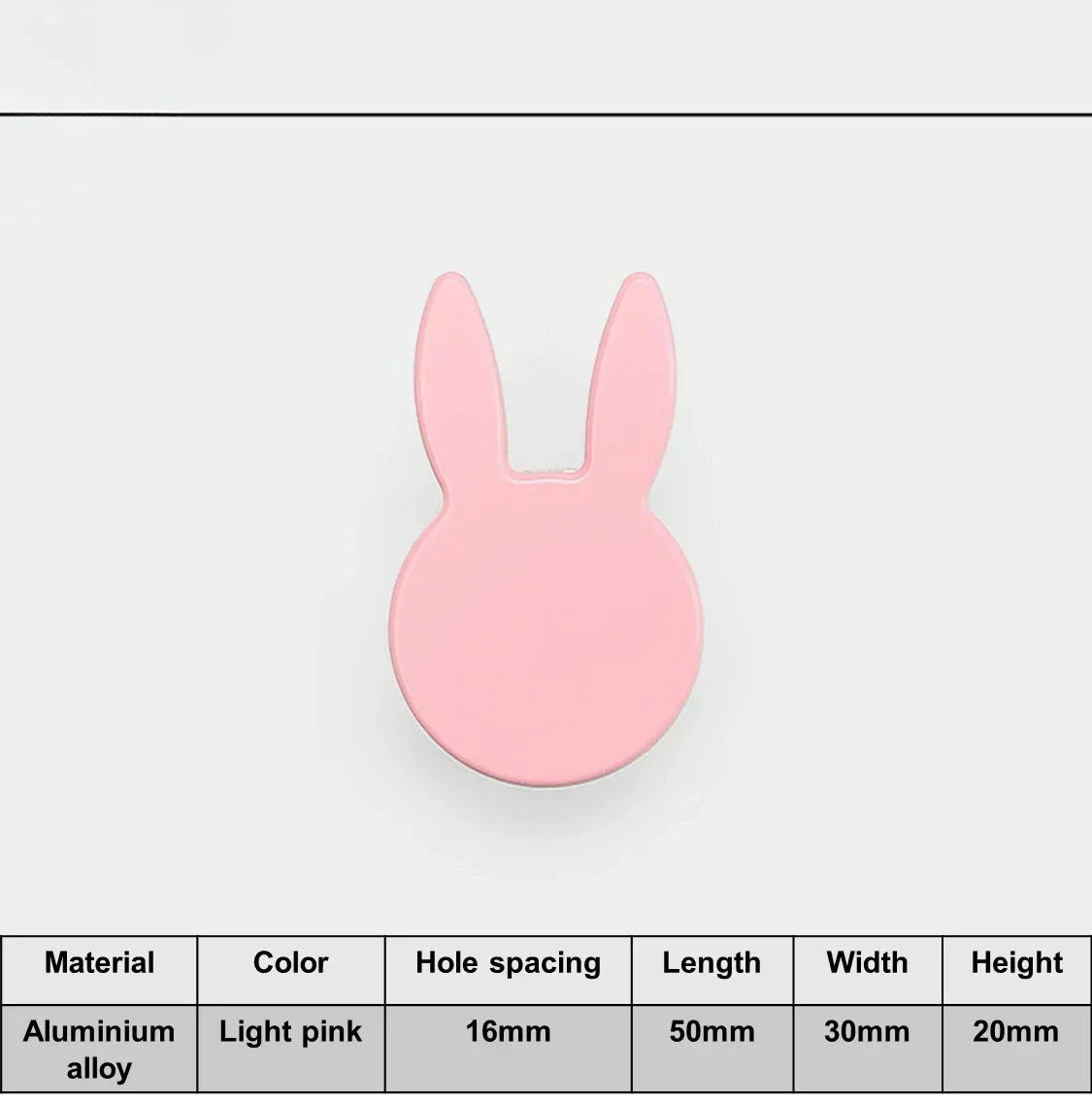 Love Rabbit Cartoon Cabinet Handle – Kids Room Door Pull
