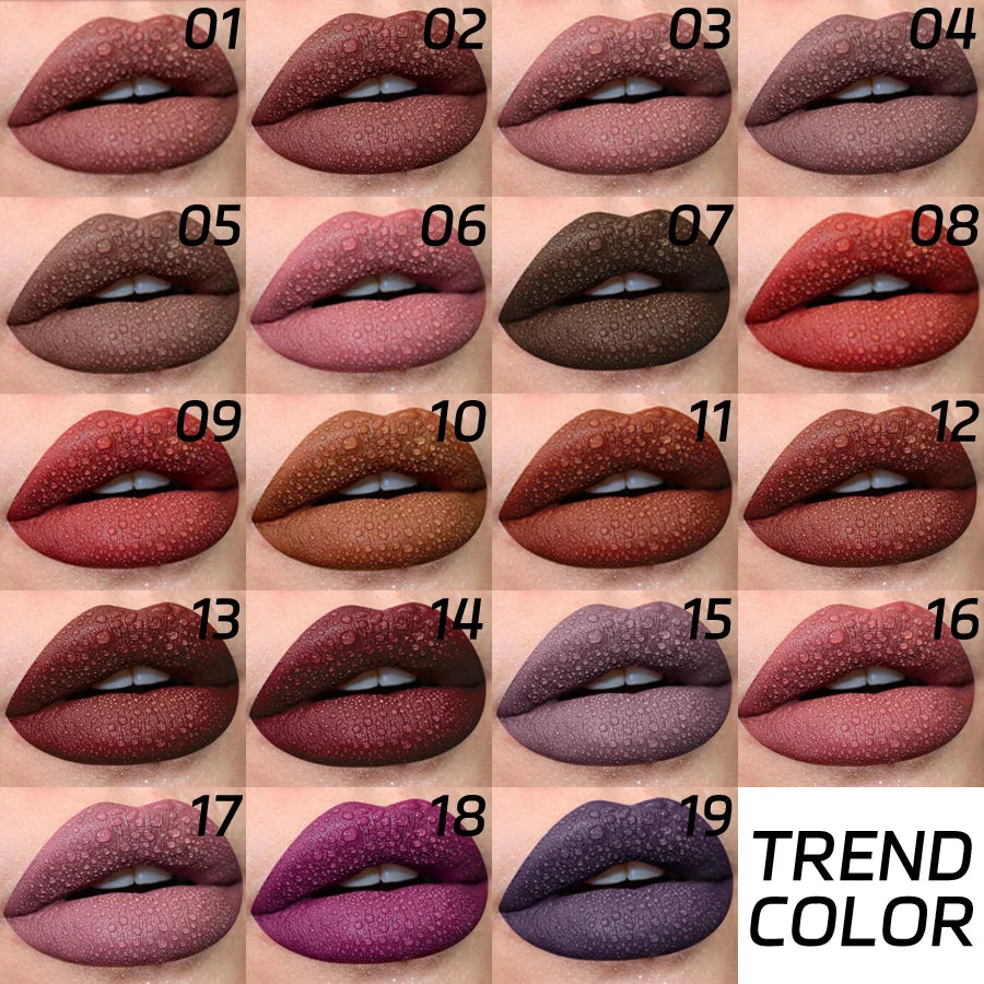 MCD Dark Brown Matte Velvet Liquid Lipstick – Waterproof Lip Gloss