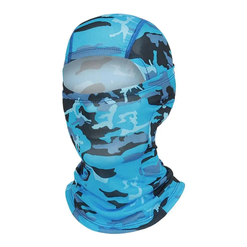 Full Face Mask for Men Women Camouflage Motorcycle Balaclava Quick Dry Cycling Headwear Fishing Skiing Sun Hood Hat 10 Colors Peaceful Pleasures Health and Wellness Blue