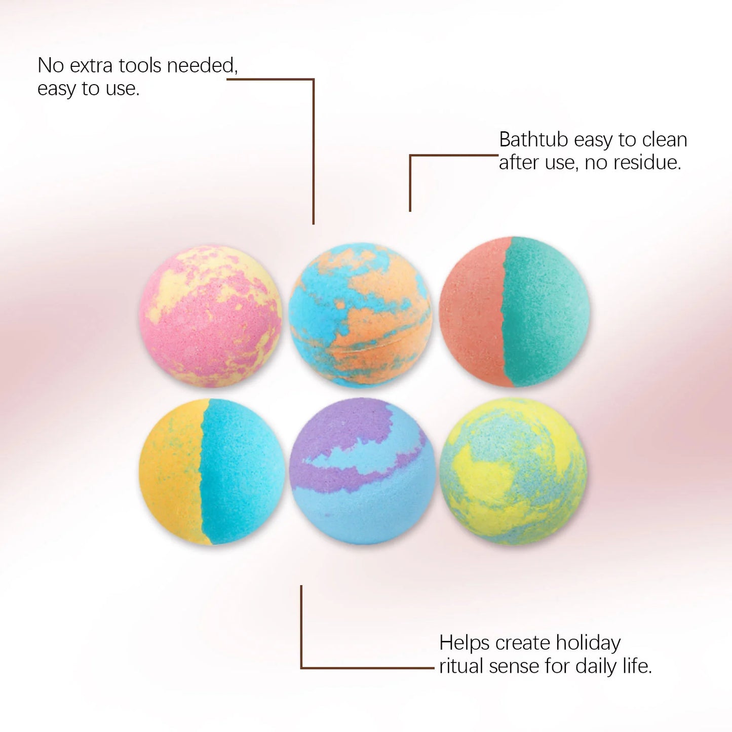 OceAura Christmas Bath Bombs Gift Set | Moisturizing & Relaxing