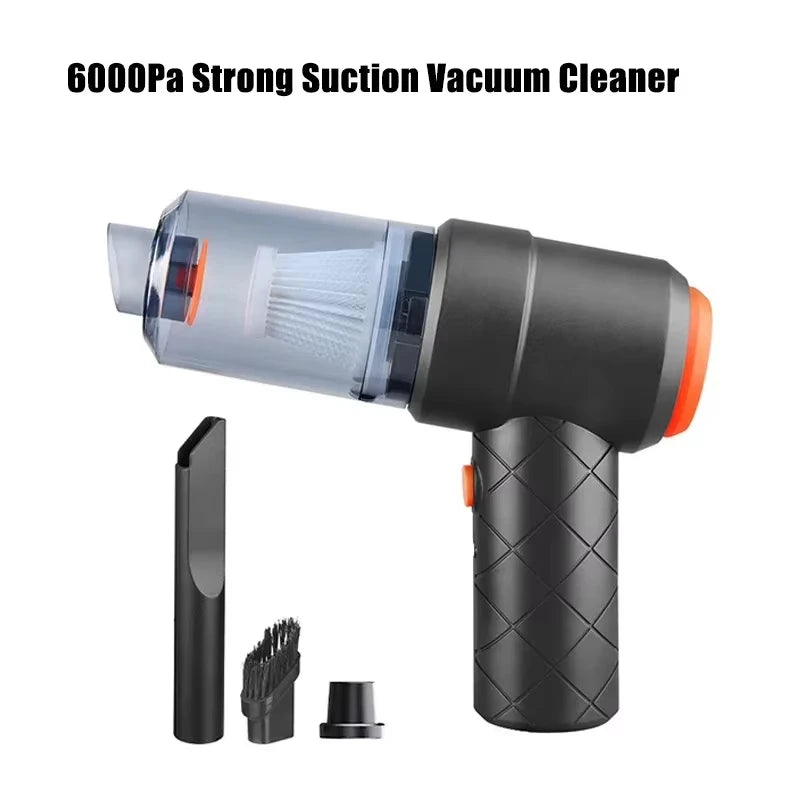 Handheld Vacuum Cleaner for Car, 6000Pa Portable Mini High-Power, Dual-Purpose Suction and Blowing Pet Hair Cleaner Peaceful Pleasures Health and Wellness