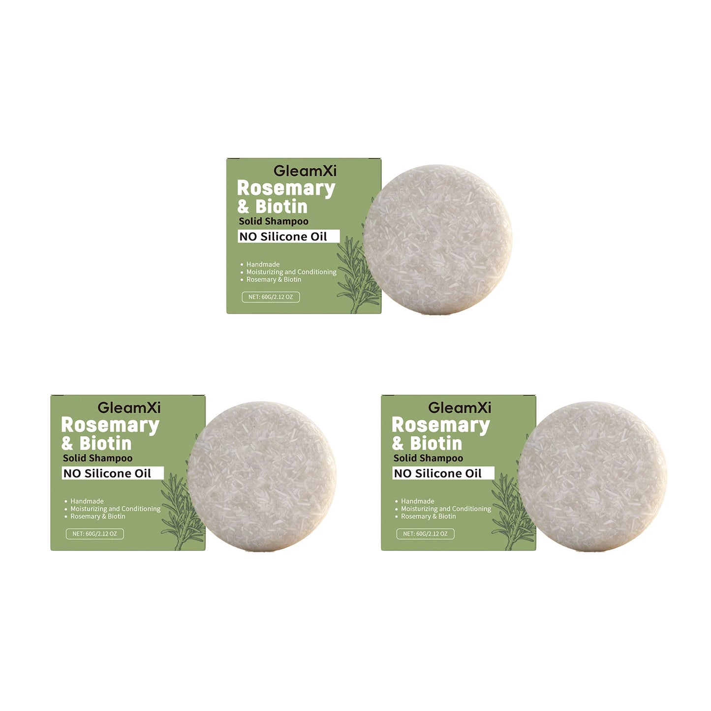 Rosemary Biotin Shampoo Soap Anti-Hair Loss Fluffy Thickening Strengthening Hair Growth Hydrating Smooth Volumizing Shampoo Bar Peaceful Pleasures Health and Wellness 180g boxed