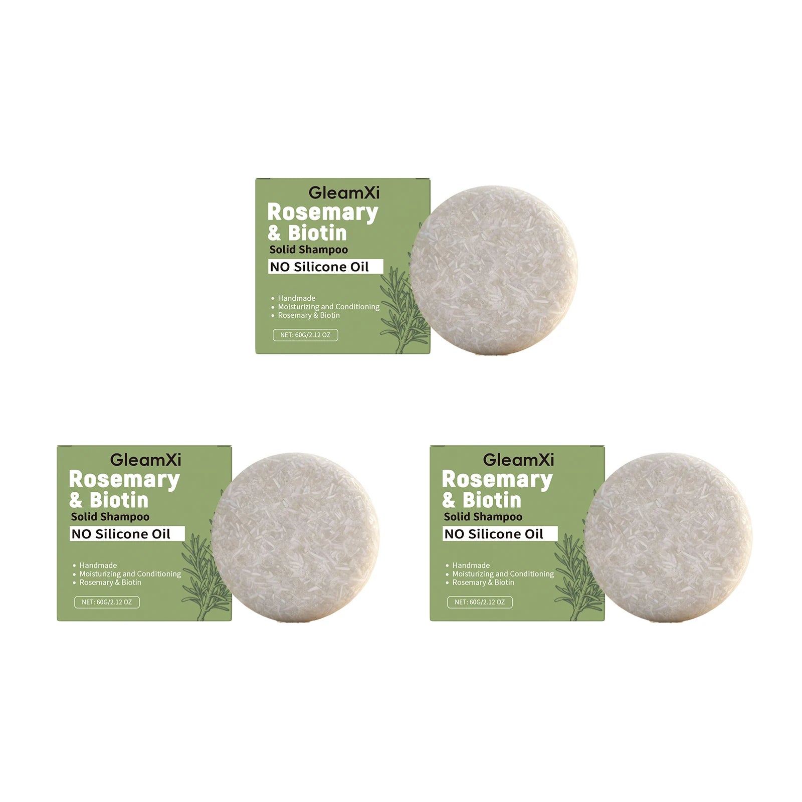 Rosemary Biotin Shampoo Soap Anti-Hair Loss Fluffy Thickening Strengthening Hair Growth Hydrating Smooth Volumizing Shampoo Bar Peaceful Pleasures Health and Wellness 180g boxed