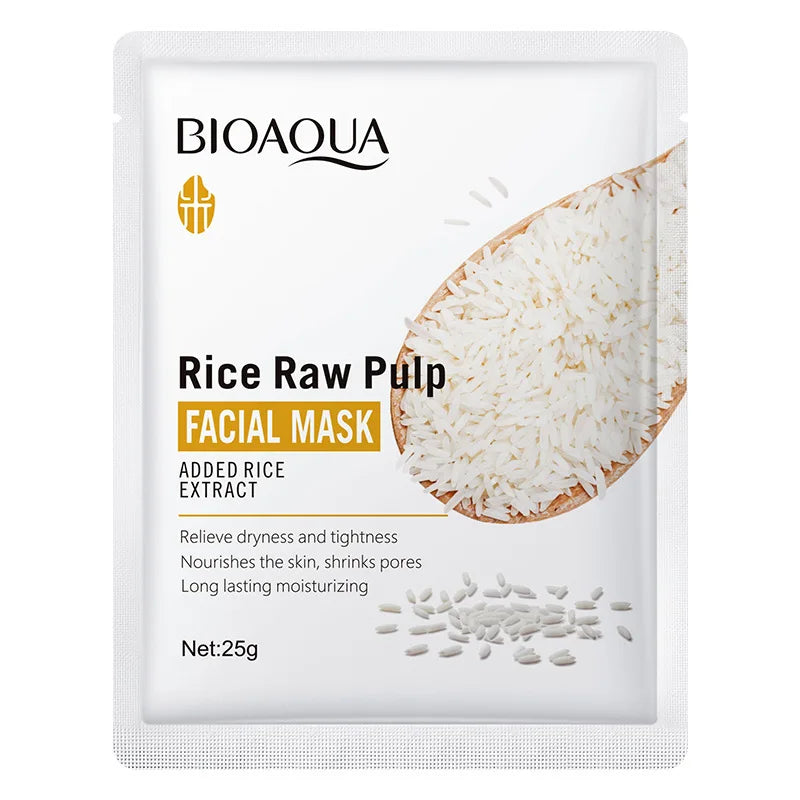 Rice Puree Facial Mask – Rice & Grape Seed Extract Sheet Mask