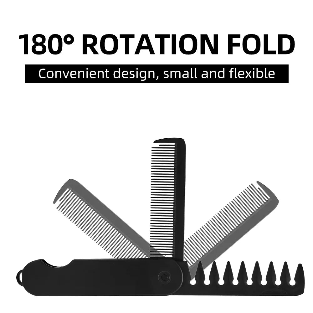 Portable Folding Pocket Comb – Wide & Fine Tooth Hair & Beard