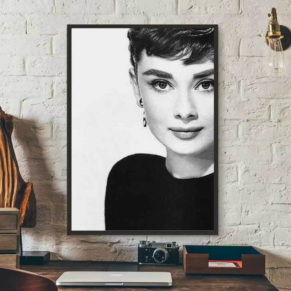Audrey Hepburn HD Wall Poster – Waterproof PVC Sticky Decor Wall Art Poster Peaceful Pleasures Health and Wellness z9 50X70cmNoframe