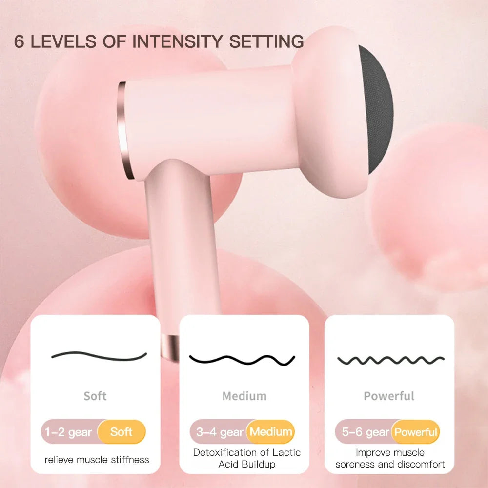 Women Mini Portable Electric Massage Gun Deep Tissue Percussion Muscle Relaxation for Fitness Slimming Pain Relief Massager Peaceful Pleasures Health and Wellness