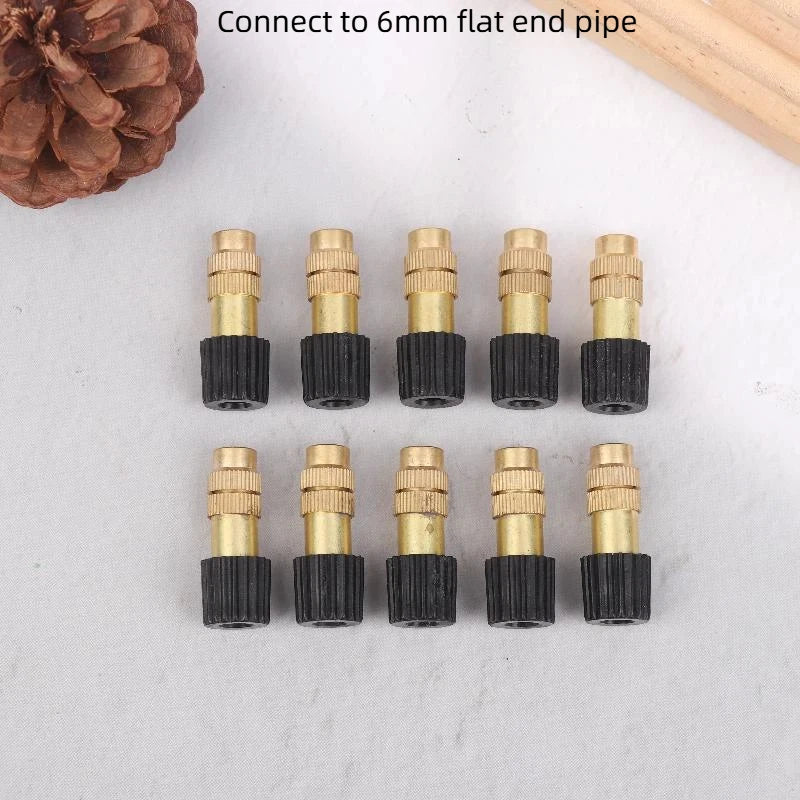 10Pcs/pack Garden Misting Cooling System Garden Irrigation Watering Brass Atomizer Adjustable Garden Micro Sprinklers Peaceful Pleasures Health and Wellness A2