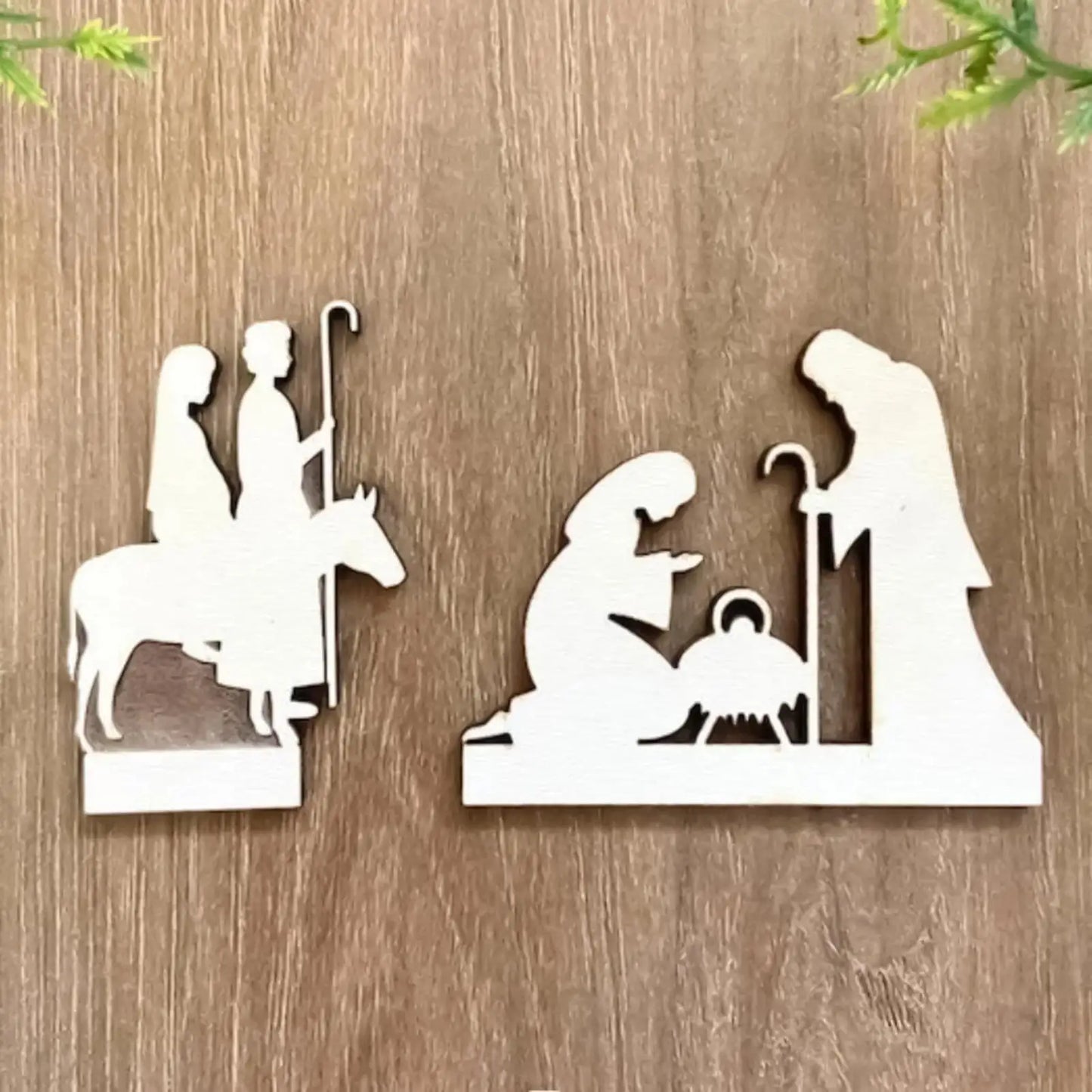 25-Day Nativity Countdown Calendar | Wooden Christmas Tabletop