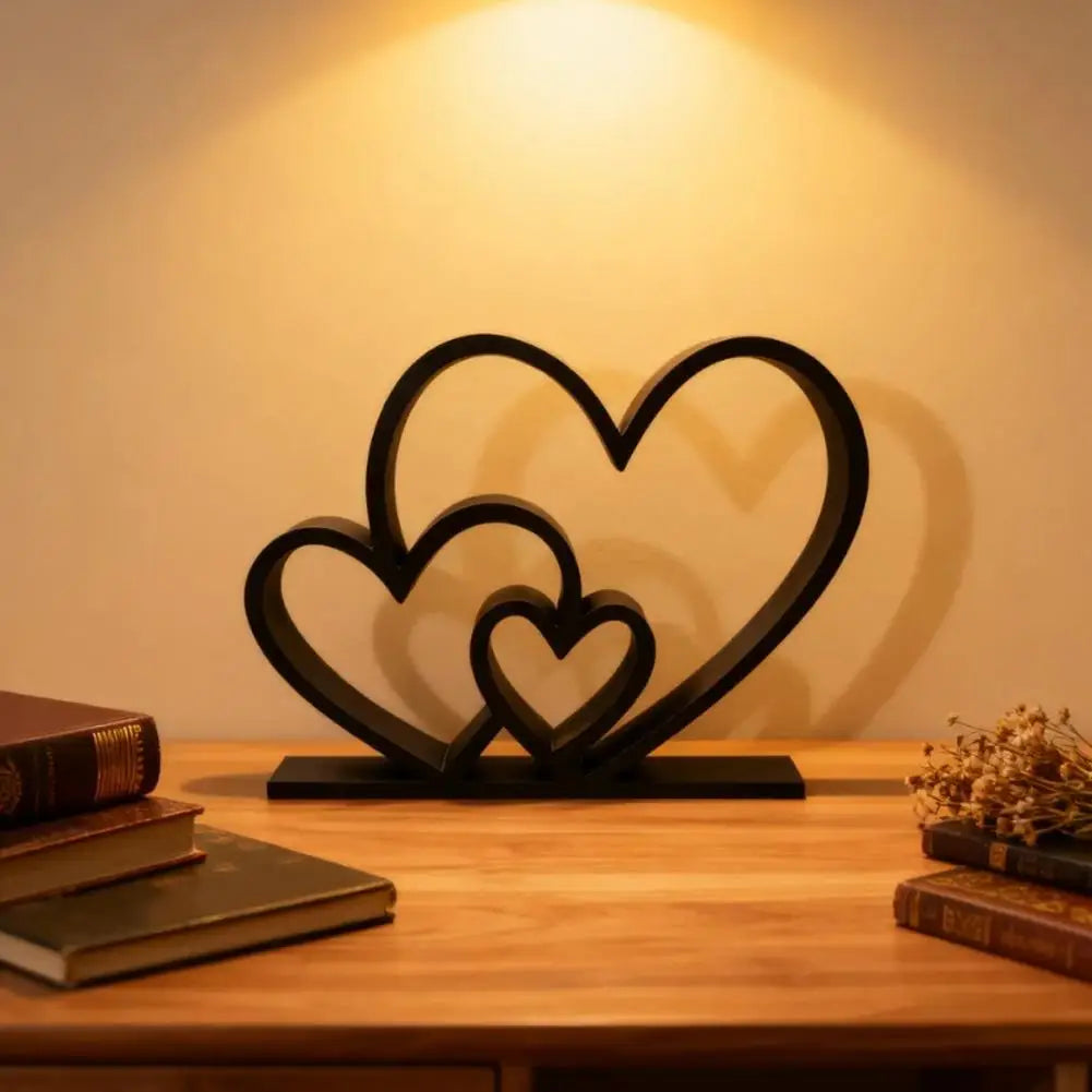 Intertwined Heart Sculpture – Minimalist Home Decor & Gift