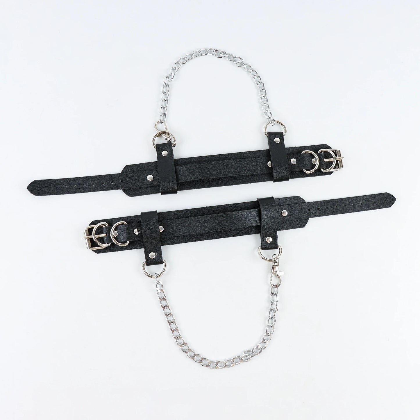 UYEE Ankle Belt Black Safety Sexy Women Harness Faux Leather