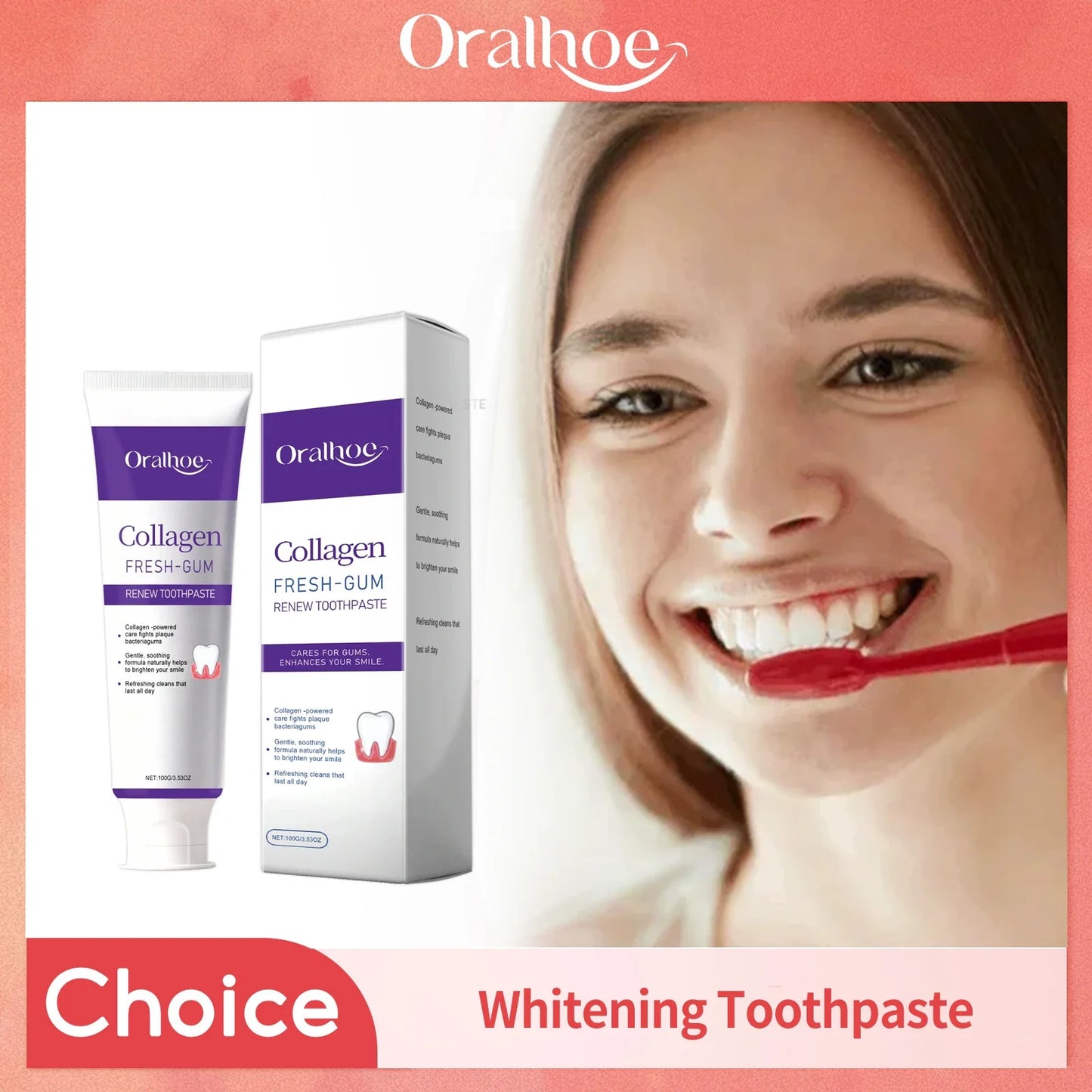 Oralhoe Purple Toothpaste – Whitening & Enamel Care 100g