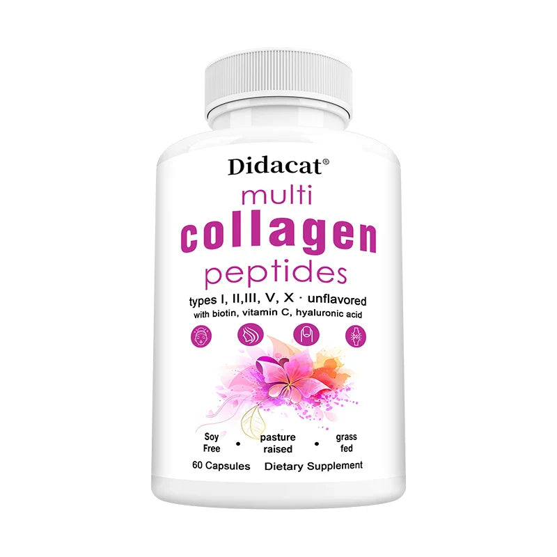 Multi-Collagen Peptides – Skin, Hair, Nail & Joint Supplement