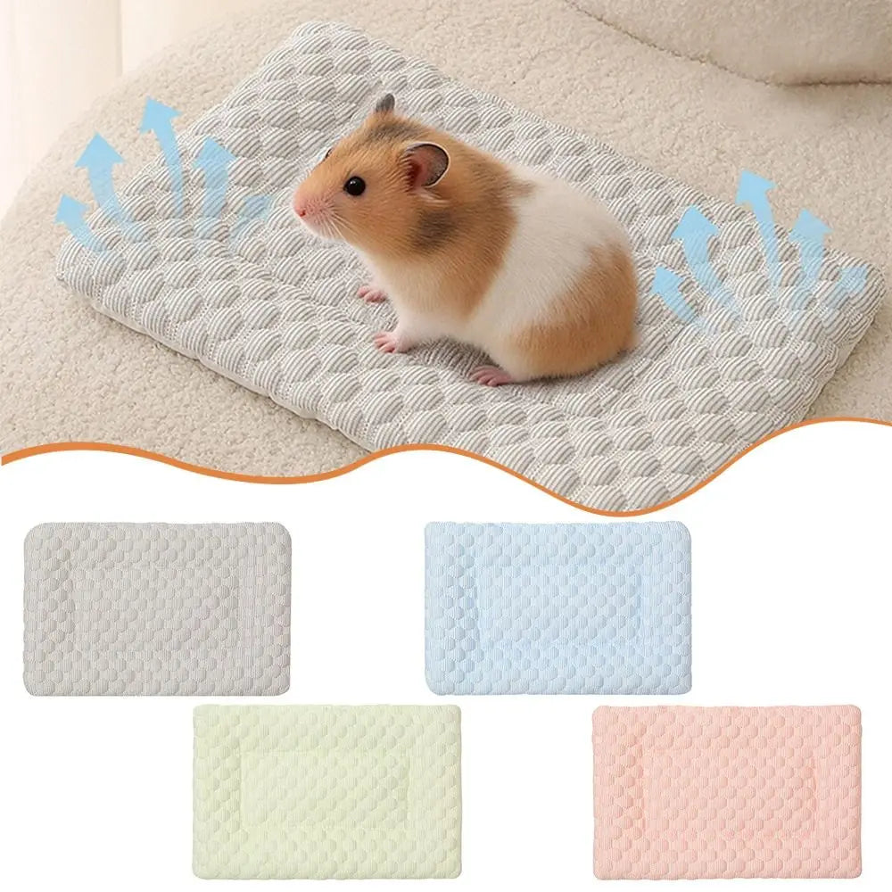 Small Pet Cooling Mat | Ice Silk Hamster Guinea Pig Bed Pad