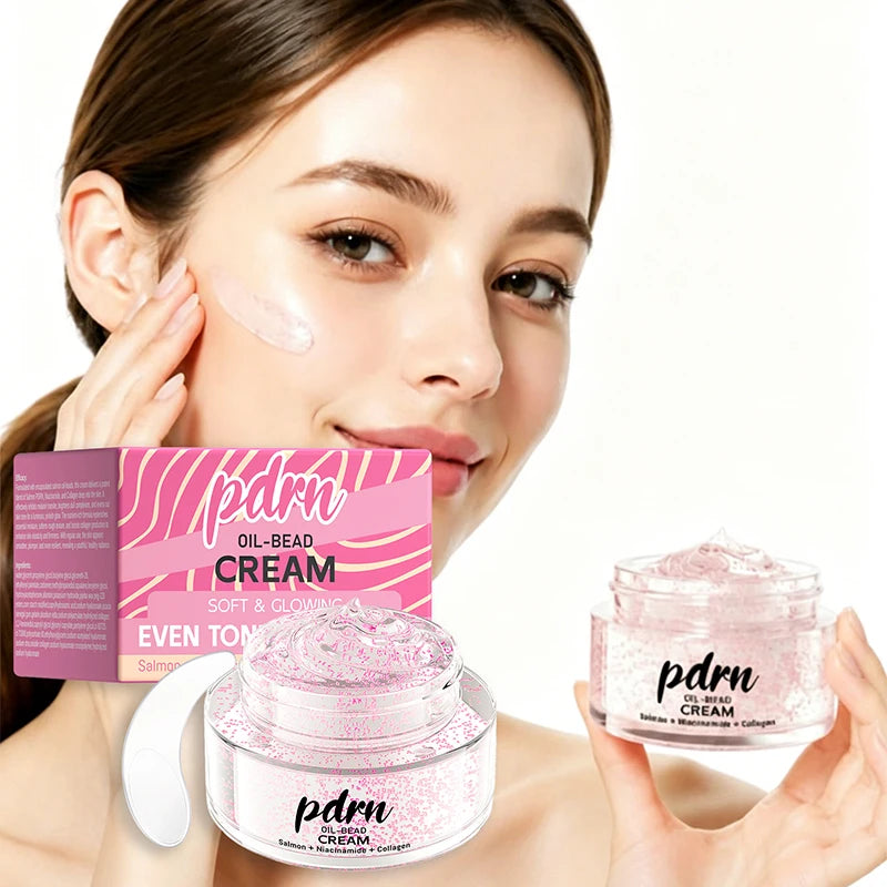 Pdrn Salmon Oil Bead Face Cream Collagen Niacinamide Hydrating Moisturizer Even Skin Tone Repair Dry Skin Facial Skin Care Cream Peaceful Pleasures Health and Wellness