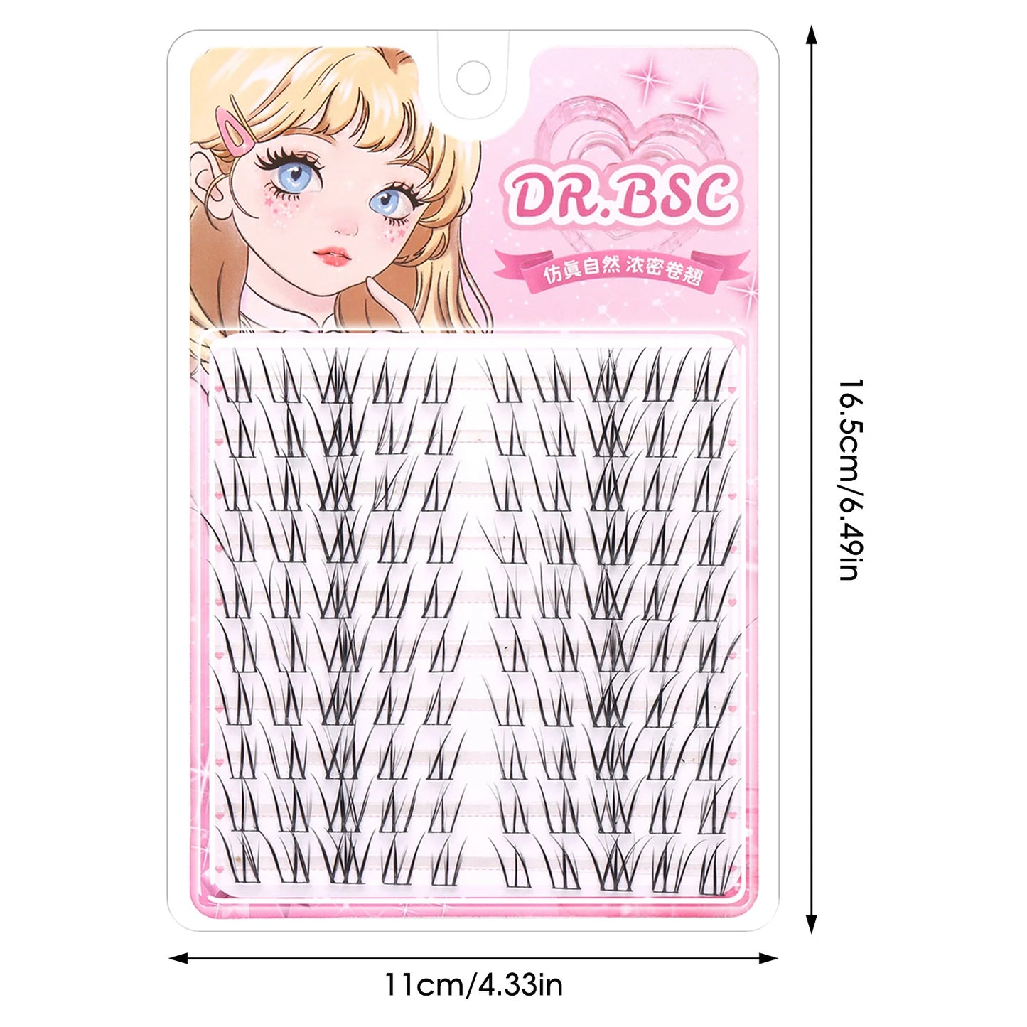 Korean Style Cluster False Lashes 7-12mm C Curl | Fluffy Lash Kit