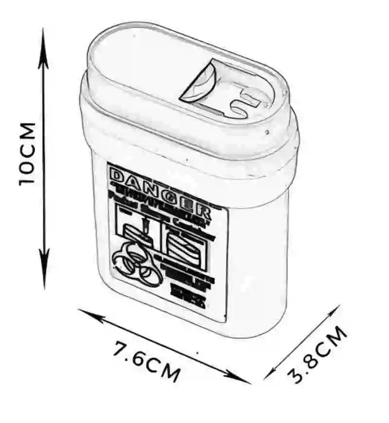 0.2L Red Sharps Container | Puncture-Resistant Needle Disposal Bin