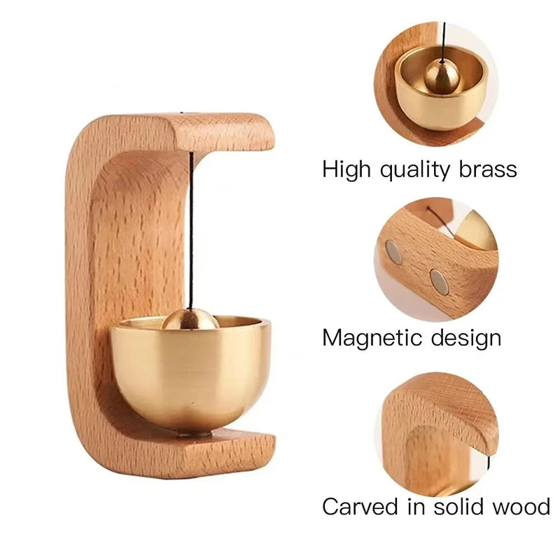 Hanging Decorations Japanese Wooden Wind Chimes Wireless Doorbell Entrance Door Bell Decorative Wind Bell for Home Opening Peaceful Pleasures Health and Wellness