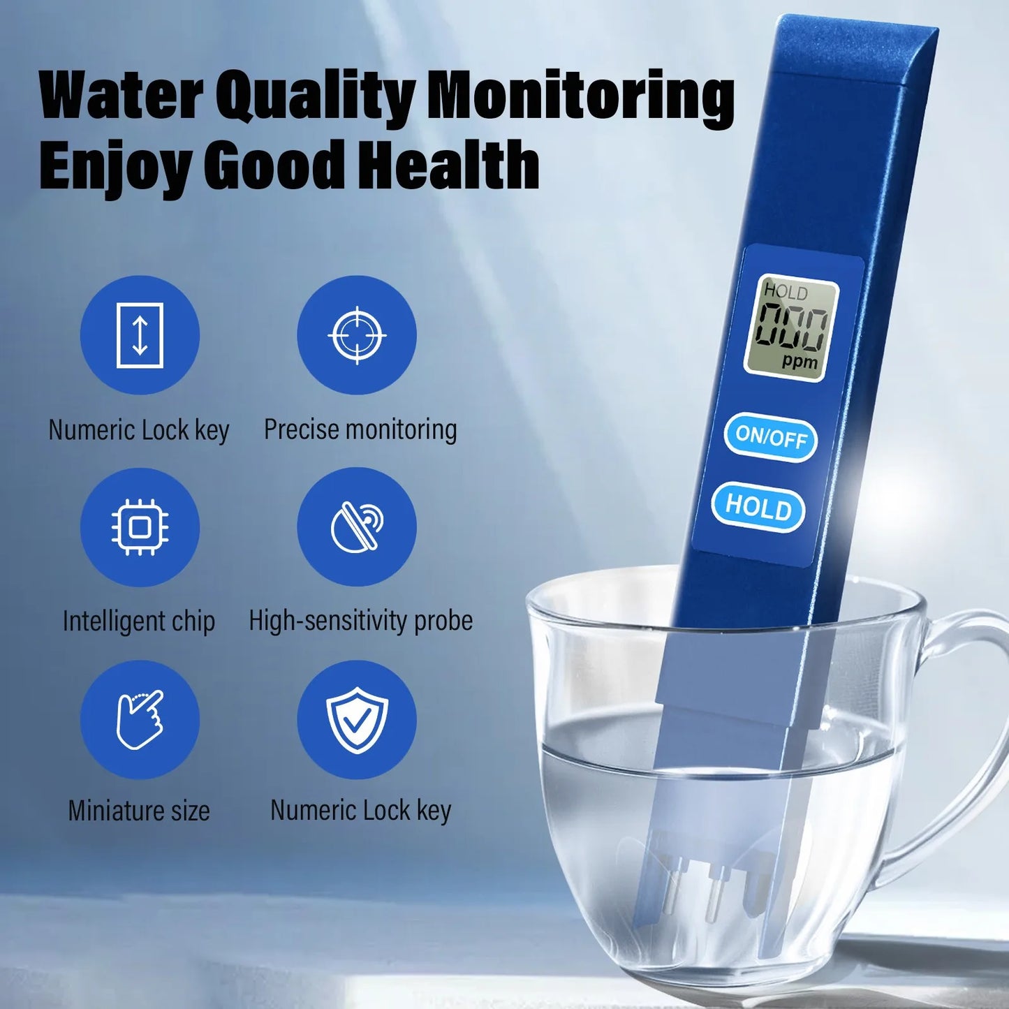 TDS Meter & Water Quality Tester, 0-9990ppm High Accuracy TDS Pen for Drinking Water, Coffee, Home, Aquarium, Hydroponics Peaceful Pleasures Health and Wellness