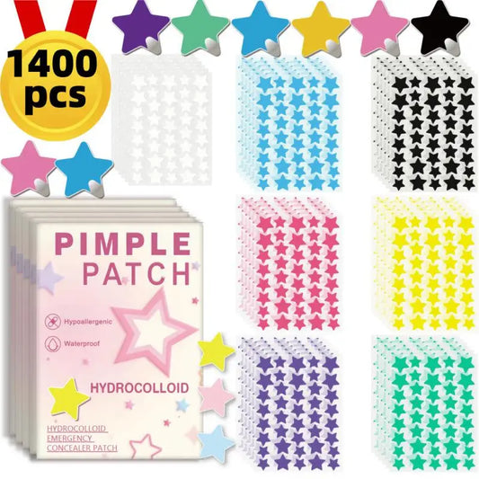 1400pcs Star Acne Patches – Invisible Pimple Spot Stickers Acne Spot Patches Peaceful Pleasures Health and Wellness A