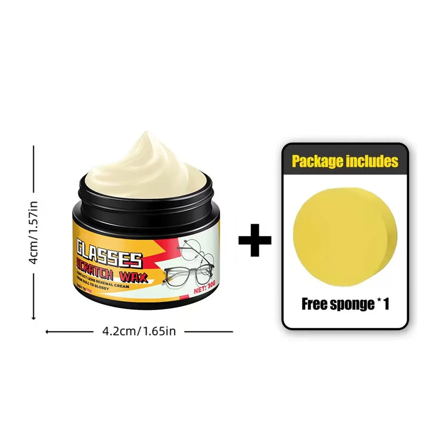 Eyeglass Lens Scratch Repair Cream – 30g Restoring Polish