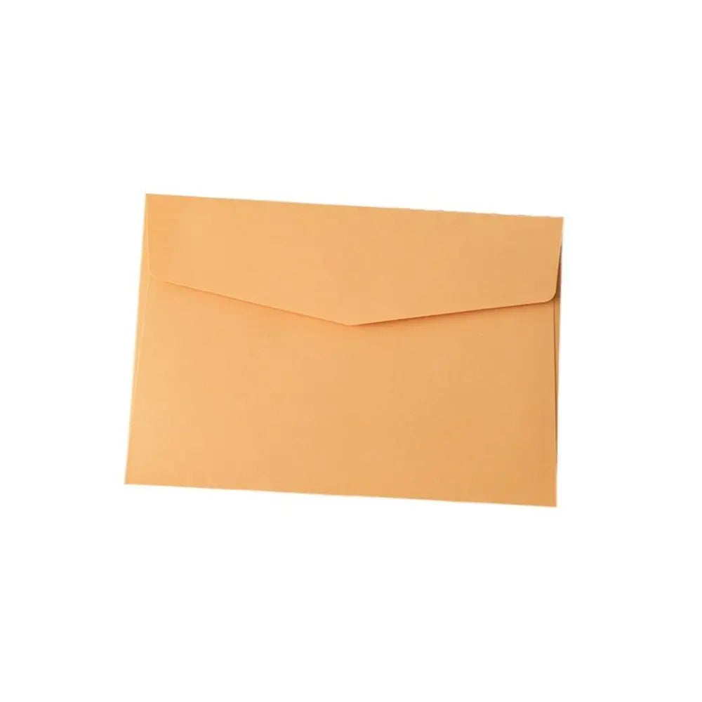 10pcs Mini Macaron Color Envelopes Blank High Appearance Macaron Color Greeting Cards Candy Color DIY Packing Envelope Peaceful Pleasures Health and Wellness orange