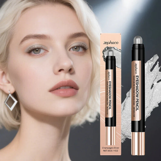 Zephoco Pearl Eyeshadow Stick – Champagne Silver Shimmer Shimmer Eyeshadow Stick Oasis Select