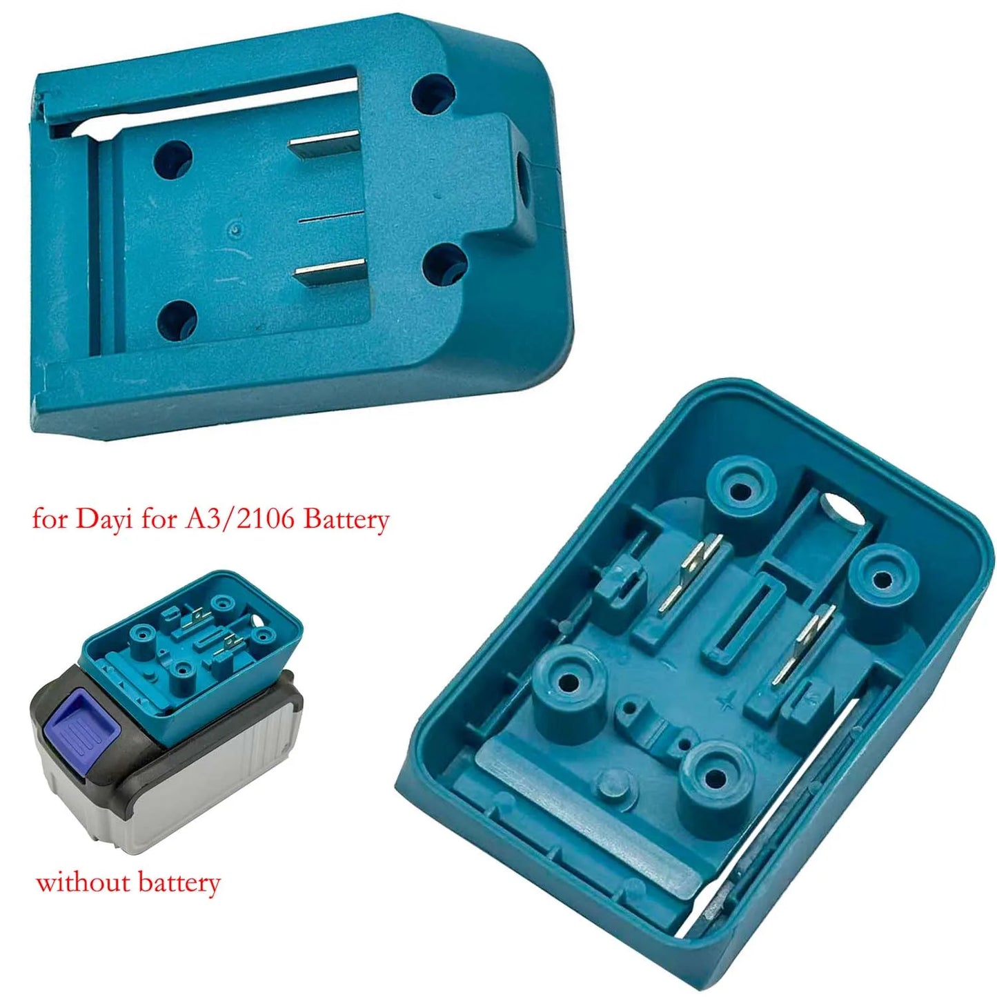 Blue Plastic Battery Adapter Connector Terminal Block Replacement