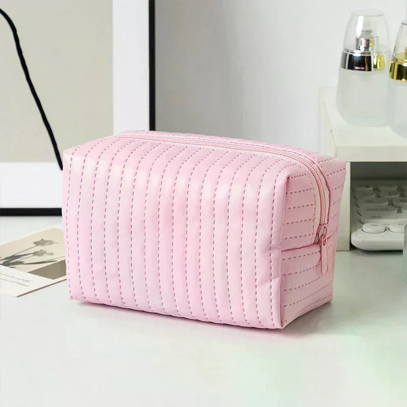 Bow-Knot Travel Portable Minimalist Large Capacity Soft Storage Makeup Bag Peaceful Pleasures Health and Wellness