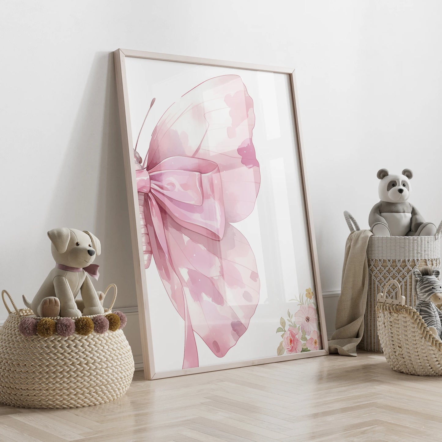 3-Piece Personalized Butterfly Canvas Wall Art | Kids Room Decor