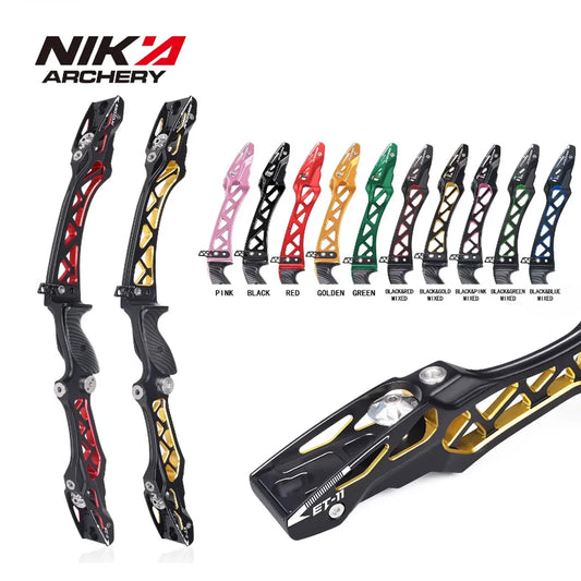 NIKA ET-11 Archery 25 Recurve Bow Riser ILF Right Left Hand Peaceful Pleasures Health and Wellness Left hand note color