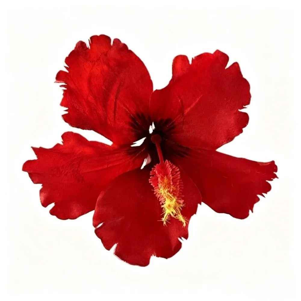 Hibiscus Flower Hair Clip – Bohemian Floral Barrette for Women
