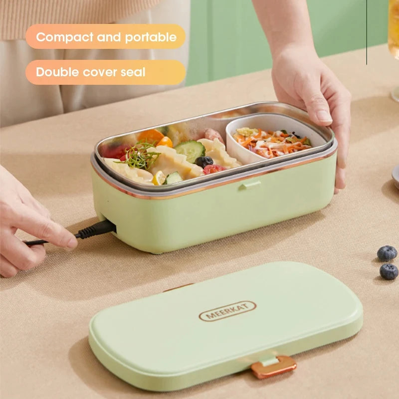 Electric Lunch Box Food Warmer | 304 Stainless Steel Bento Box