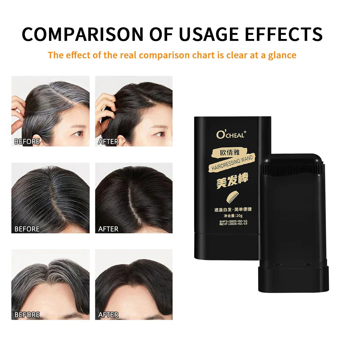 O'Cheal Hair & Beard Touch-Up Color Stick | 3 Shades