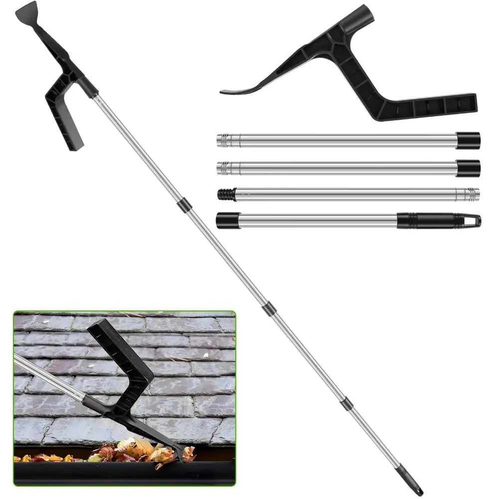 Extendable Telescopic Gutter Cleaning Brush with Splicing Poles