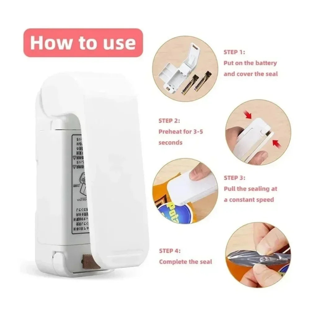 Mini Portable Heat Bag Sealer – Keep Food Fresh & Airtight