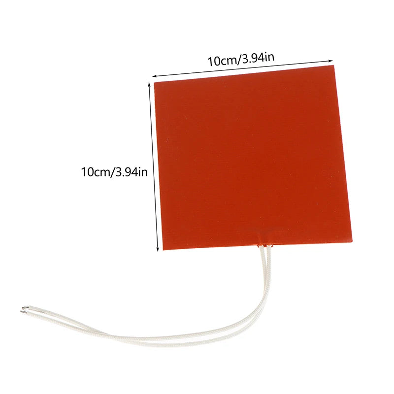 12V 60W Silicone Heating Pad | Flexible Rubber Heat Mat for 3D Printer