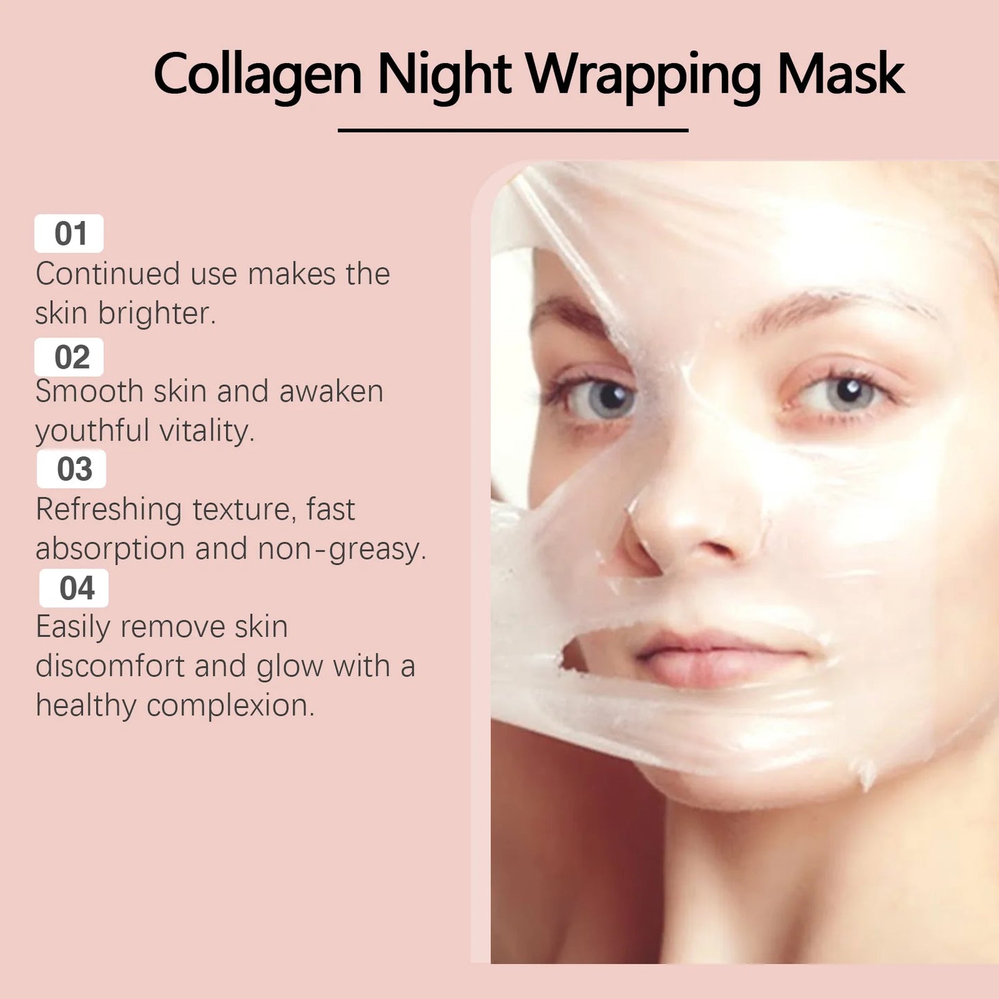 Collagen Peel-Off Night Mask – Firming, Hydrating & Brightening