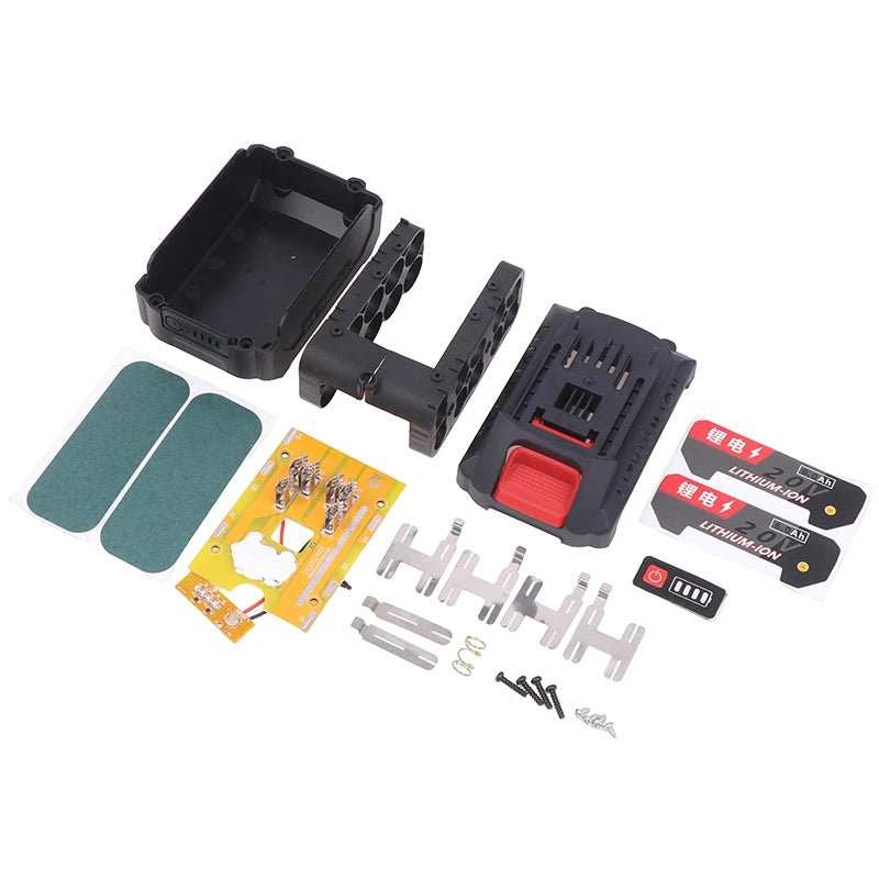 DIY Li-ion Battery Case Kit & BMS PCB for 5–20 Cell Power Tools