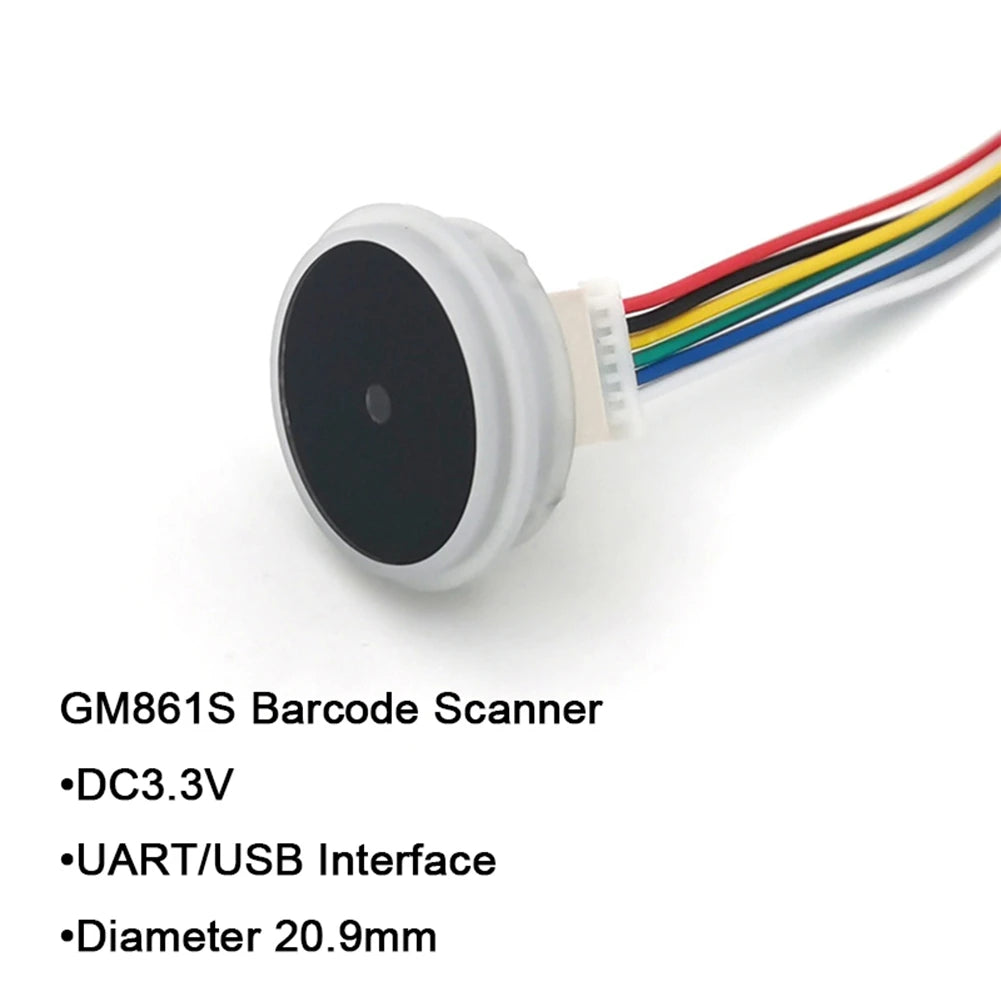 GM861S UART/USB Interface 1D/2D Bar Code QR Code Barcode Reader Module White Green LED Peaceful Pleasures Health and Wellness